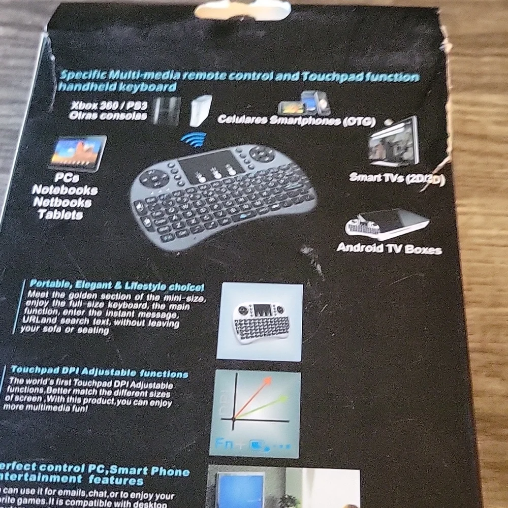 Awesome mini key board.canhook to five different features.also has a auto sleep